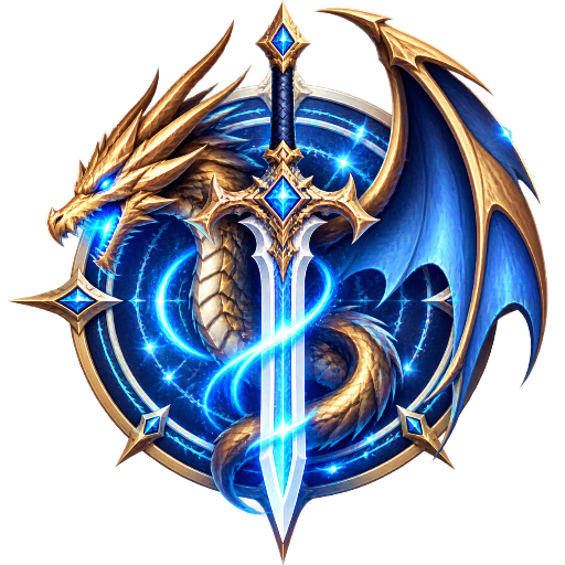 Golden dragon sword crest